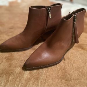 Sam Edelman brown leather booties